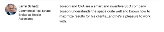 Joseph and CPA are a smart and inventive SEO company. Joseph understands the space quite well and knows how to maximize results for his clients...and he's a pleasure to work with.